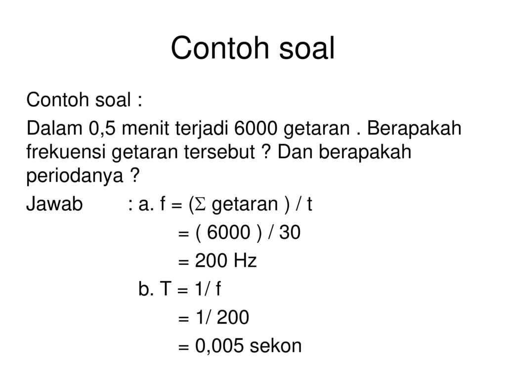 Materi Gelombang Bunyi Dan Contoh Soala Soalnya Materi Soal